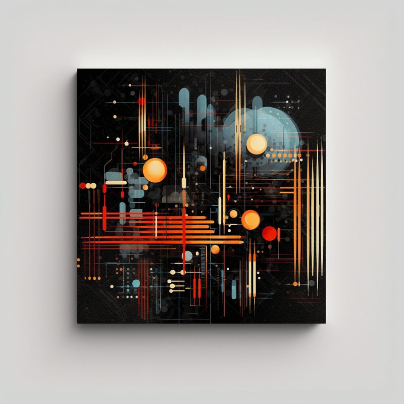 GENERICO - Pintura Pared Acuarela Cocina Diseño Abstracto 60x60 Cm