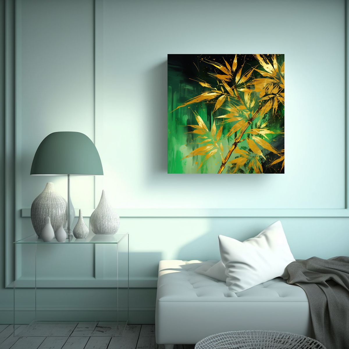 GENERICO - Lienzo De Tela Colores Simétrico A Hojas De 80x80 Cm