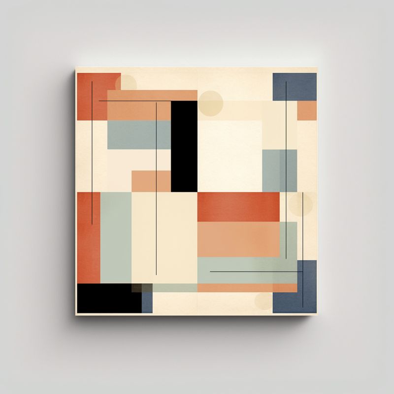 GENERICO - Cuadro De Composición Abstracción Duradero Con 80x80 Cm