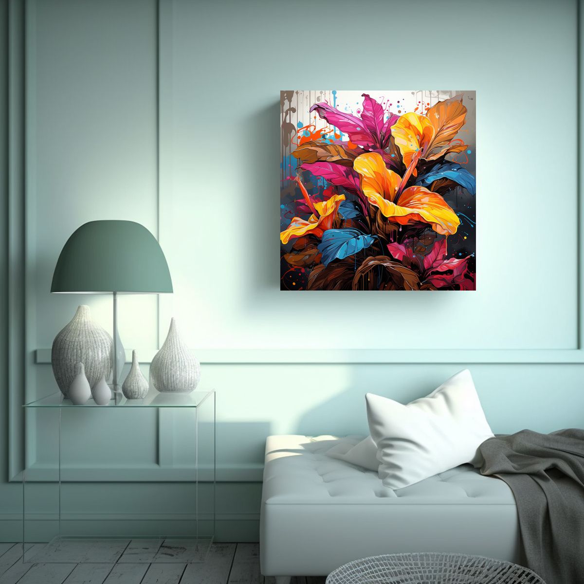 GENERICO - Cuadro De Lienzo Con Concepto De Vida En Un 70x70 Cm