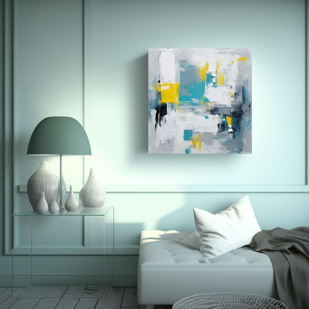 GENERICO - Pintura Abstracta Inspiración Figuras 2023 50x50 Cm