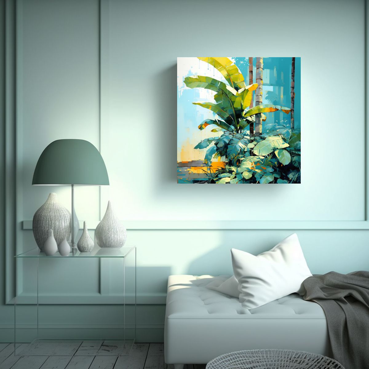 GENERICO - Pintura Abstracta Decoración Cocina Árbol De 80x80 Cm