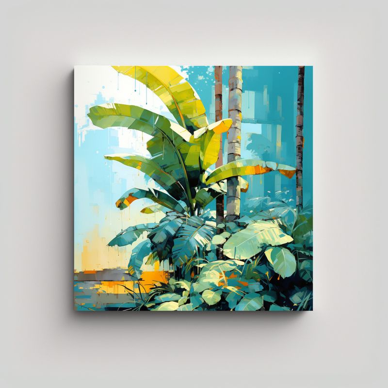 GENERICO - Pintura Abstracta: Decoración Cocina Árbol De 60x60 Cm