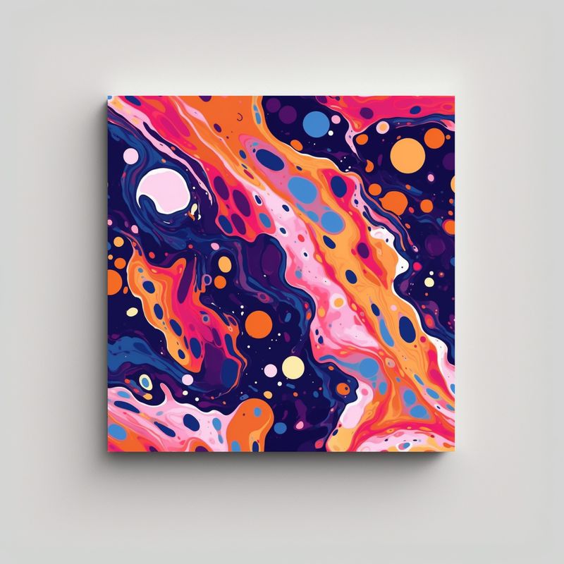 GENERICO - Pintura Decorativa Espectacular De Terazzo 80x80 Cm