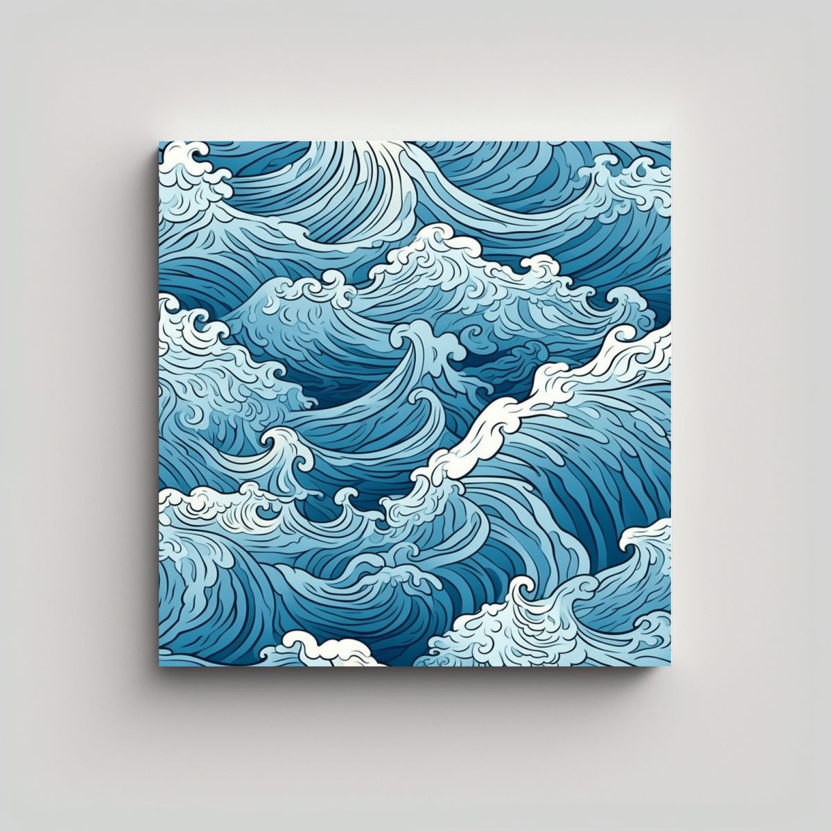 GENERICO - Pintura Decorativa única De Hermosas Olas Del 70x70 Cm