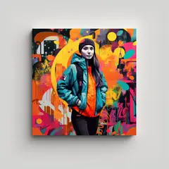 GENERICO - Arte De Pared Tema Colorido Con Patrones 80x80 Cm