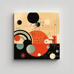 GENERICO - Cuadros Decorativos Abstractos De Diseño 70x70 Cm