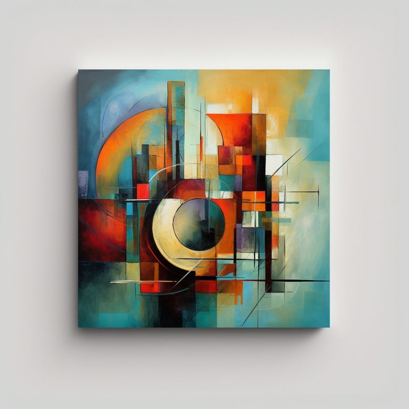 GENERICO - Cuadro Inspirador Estilo Moderno Abstracto 90x90 Cm