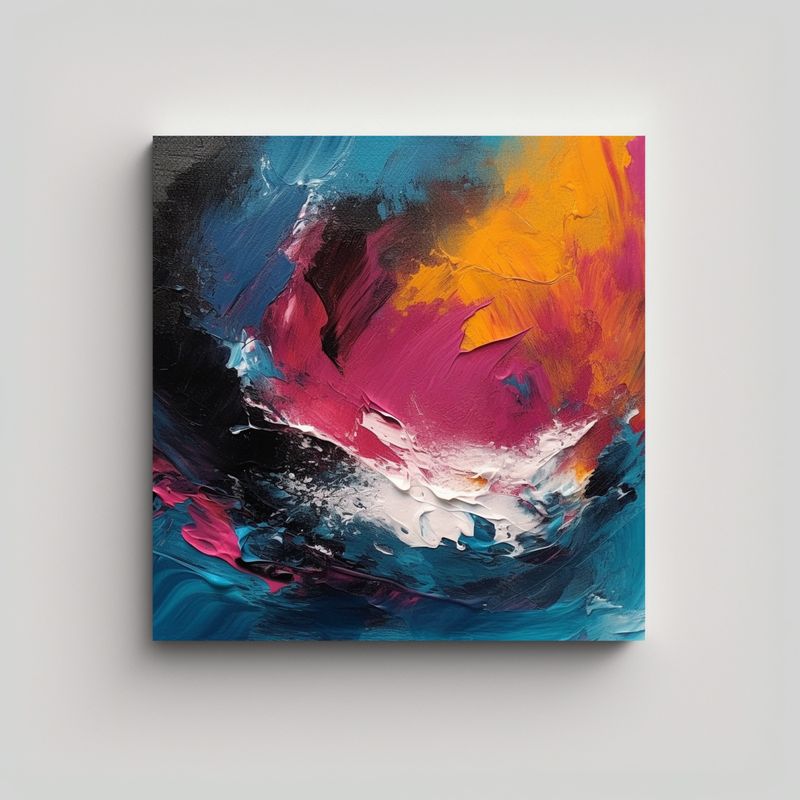 GENERICO - Pinturas Decorativas Con Colores Abstractos Y 80x80 Cm
