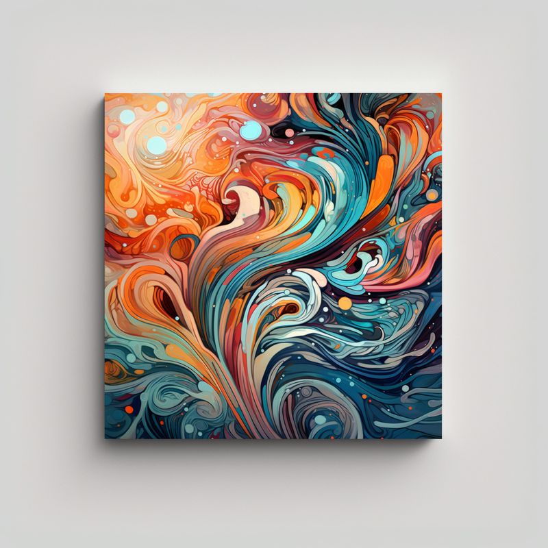 GENERICO - Pintura Decorativa Canva Patron Intenso Hogar 70x70 Cm