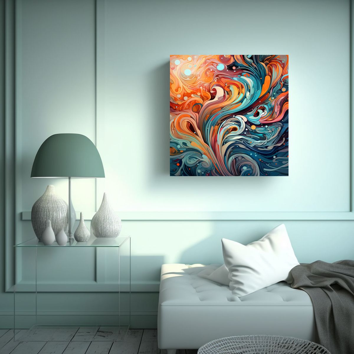GENERICO - Pintura Decorativa Canva Patron Intenso Hogar 80x80 Cm