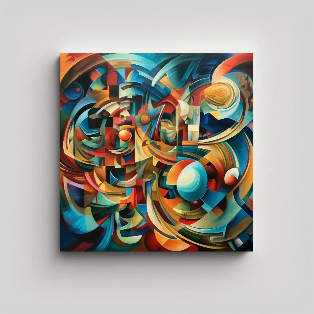 GENERICO - Pintura Abstracta Intensa Y Llamativa: 70x70 Cm