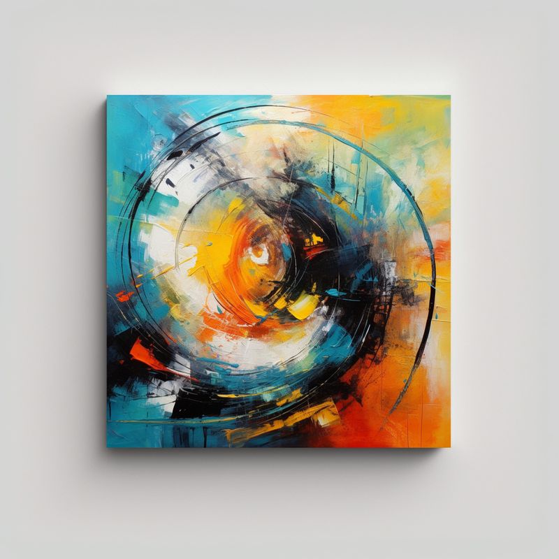 GENERICO - Pinturas Decorativas Abstractas Con Efecto Visual 80x80 Cm