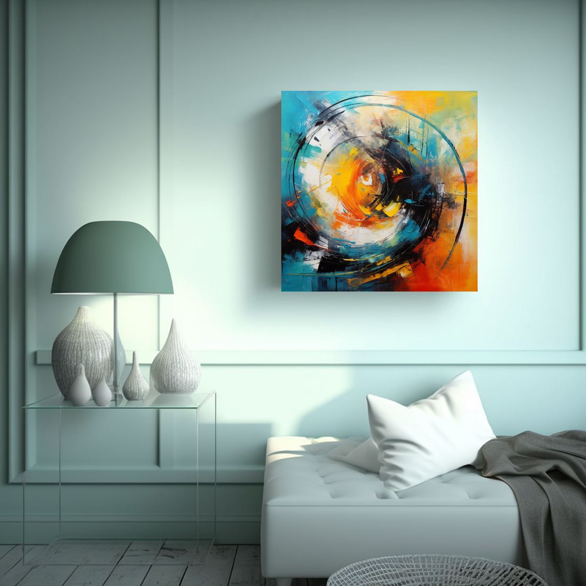 GENERICO - Pinturas Decorativas Abstractas Con Efecto Visual 60x60 Cm