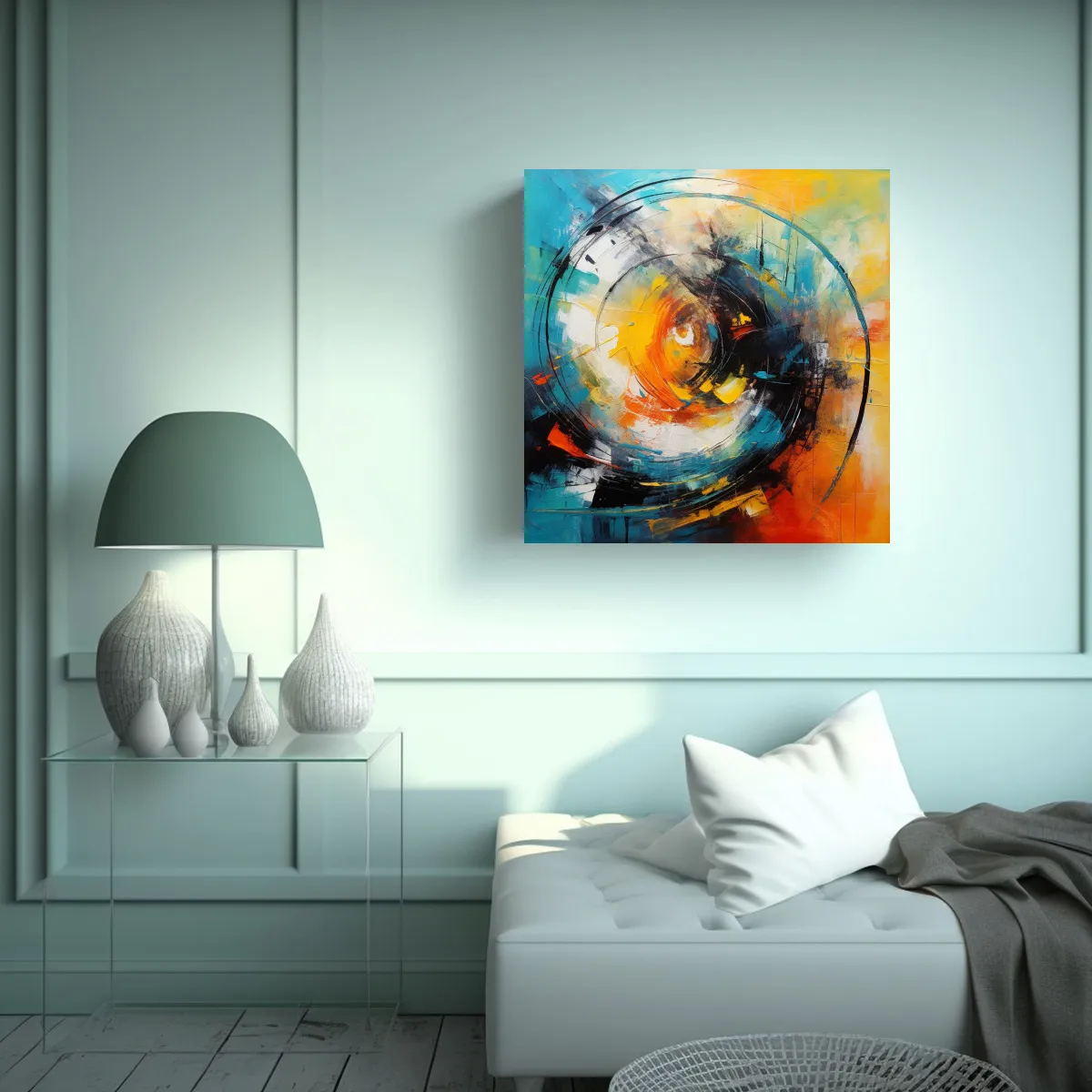 GENERICO - Pinturas Decorativas Abstractas Con Efecto Visual 70x70 Cm