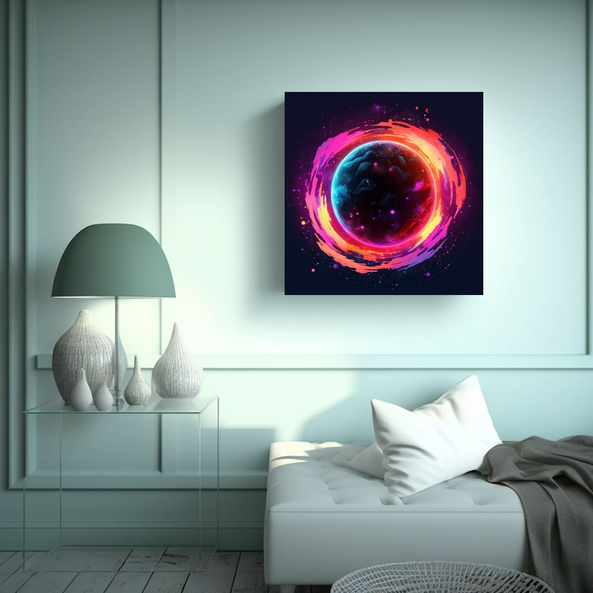 GENERICO - Pintura Decorativa Rectangular Con Diseño 90x90 Cm