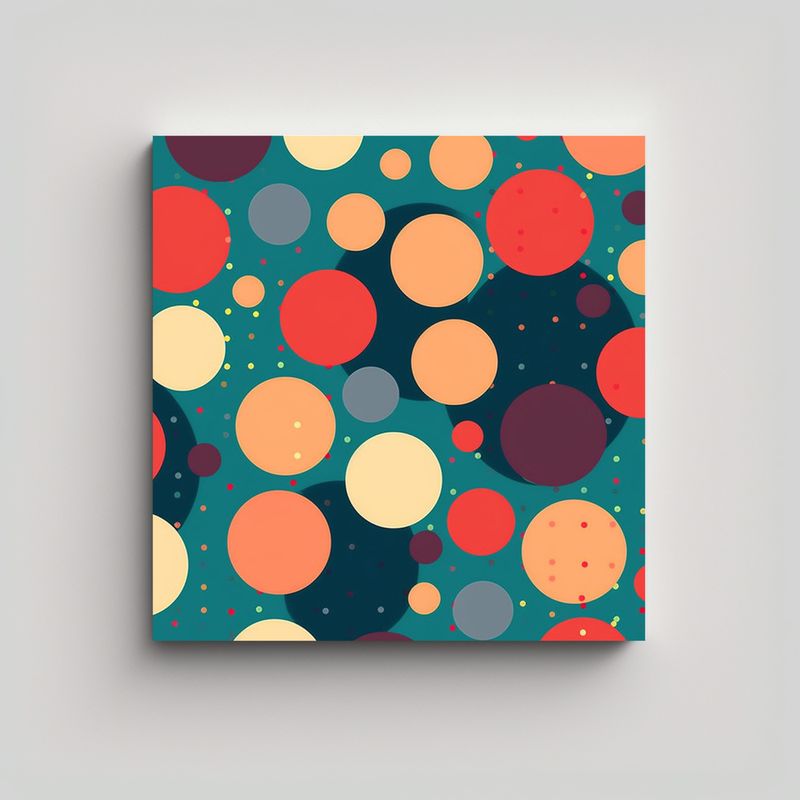 GENERICO - Patrón De Lunares Con Efecto Degradado Para 80x80 Cm