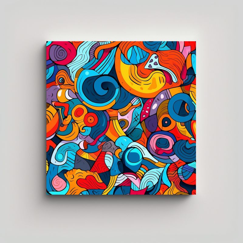 GENERICO - Pinturas De Pared Inspiradoras Con Patrones 90x90 Cm