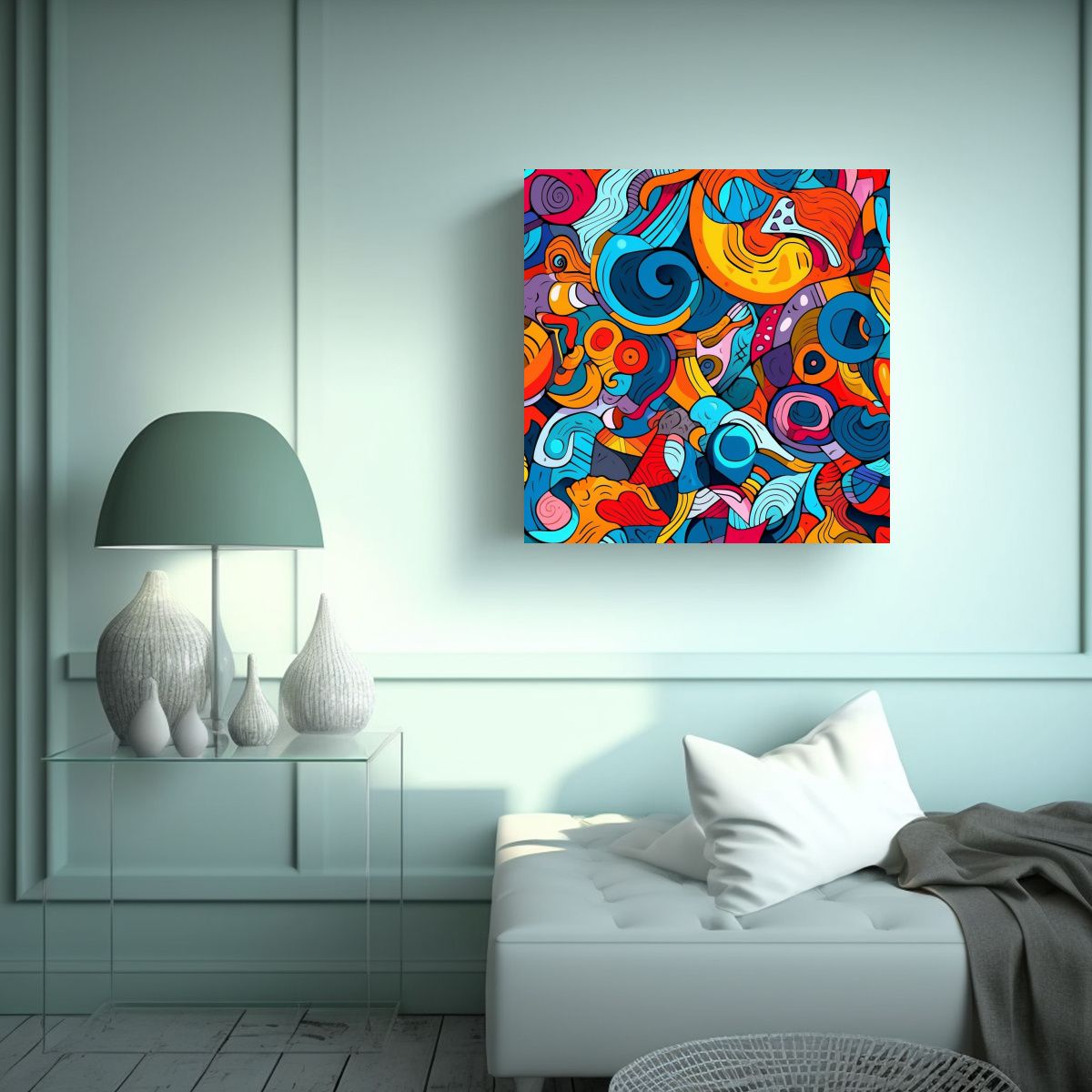 GENERICO - Pinturas De Pared Inspiradoras Con Patrones 70x70 Cm