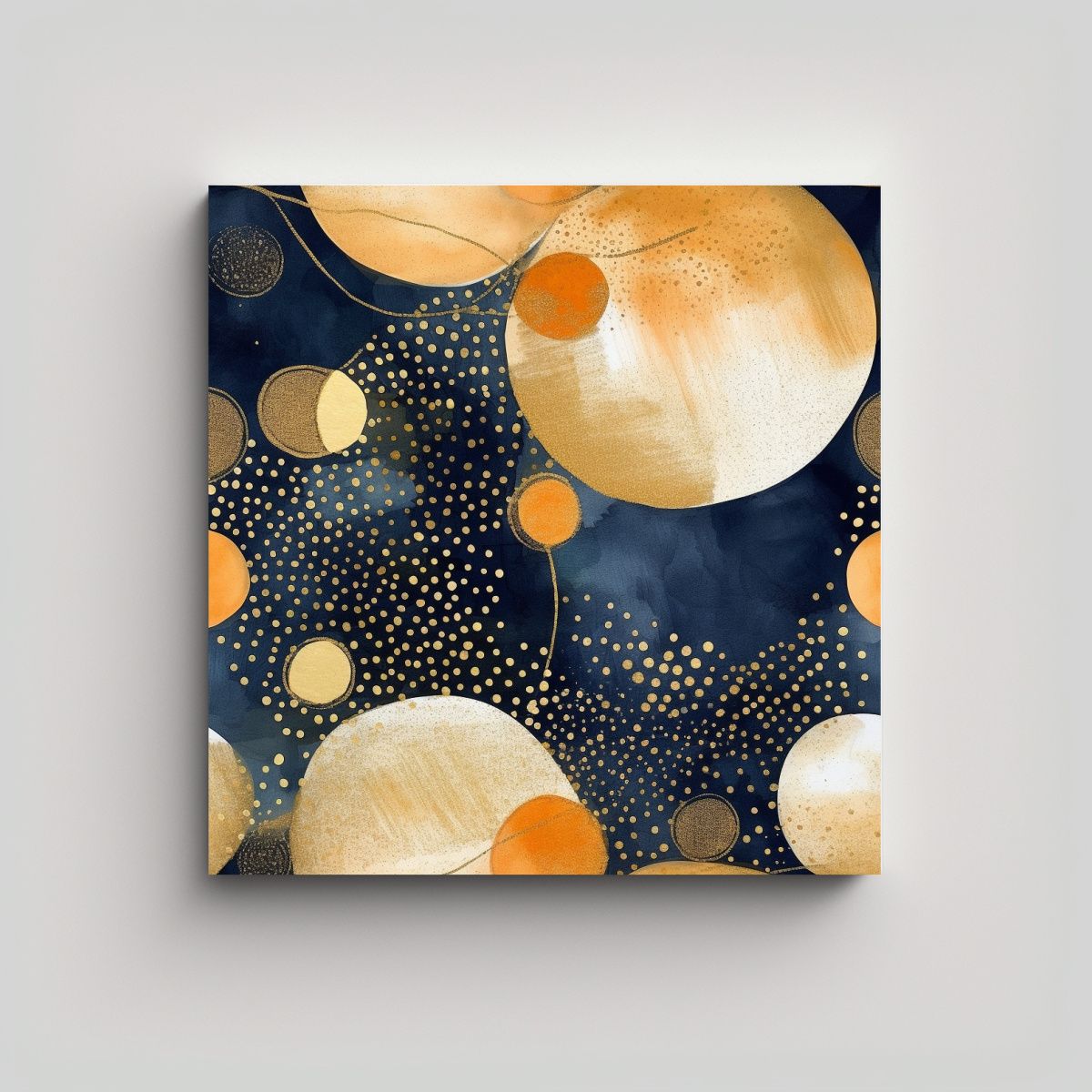 GENERICO - Lienzo Decorativo Con Detalles De Líneas Finas Y 80x80 Cm