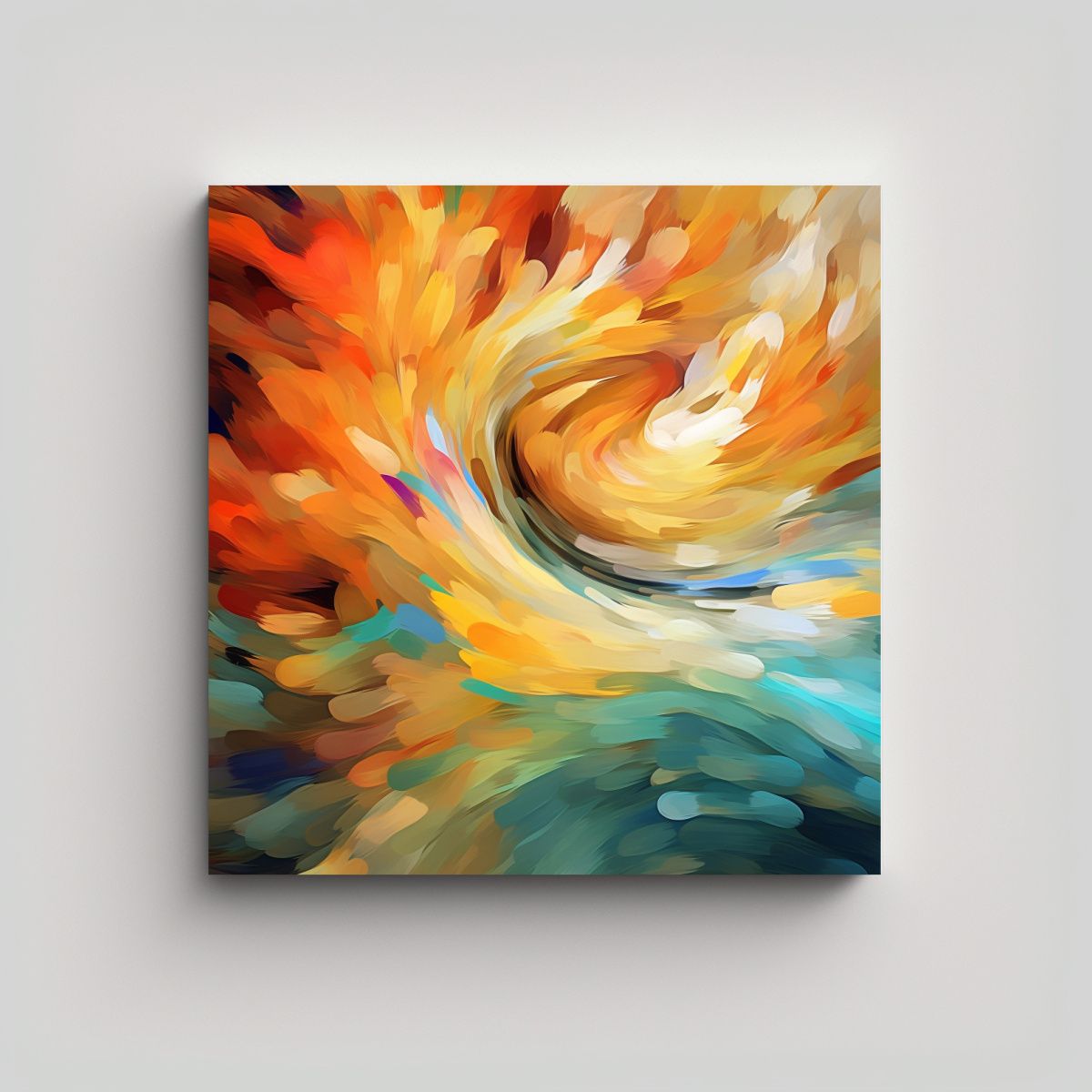 GENERICO - Cuadro Abstracto Lienzo Tela Vitalidad V51 50x50 Cm