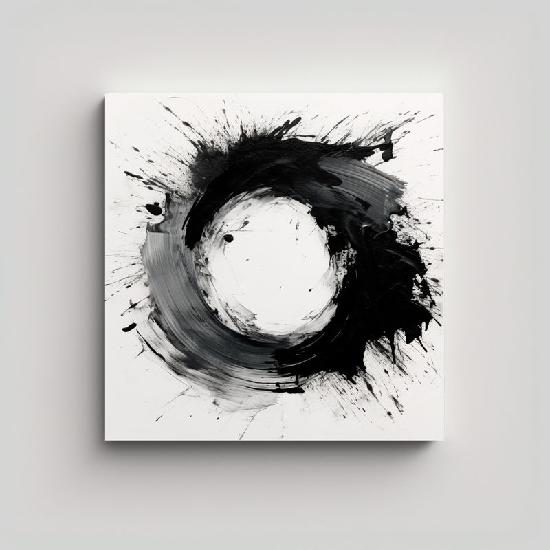 GENERICO - Pintura Abstracta En Tinta Colorida: Arte 60x60 Cm