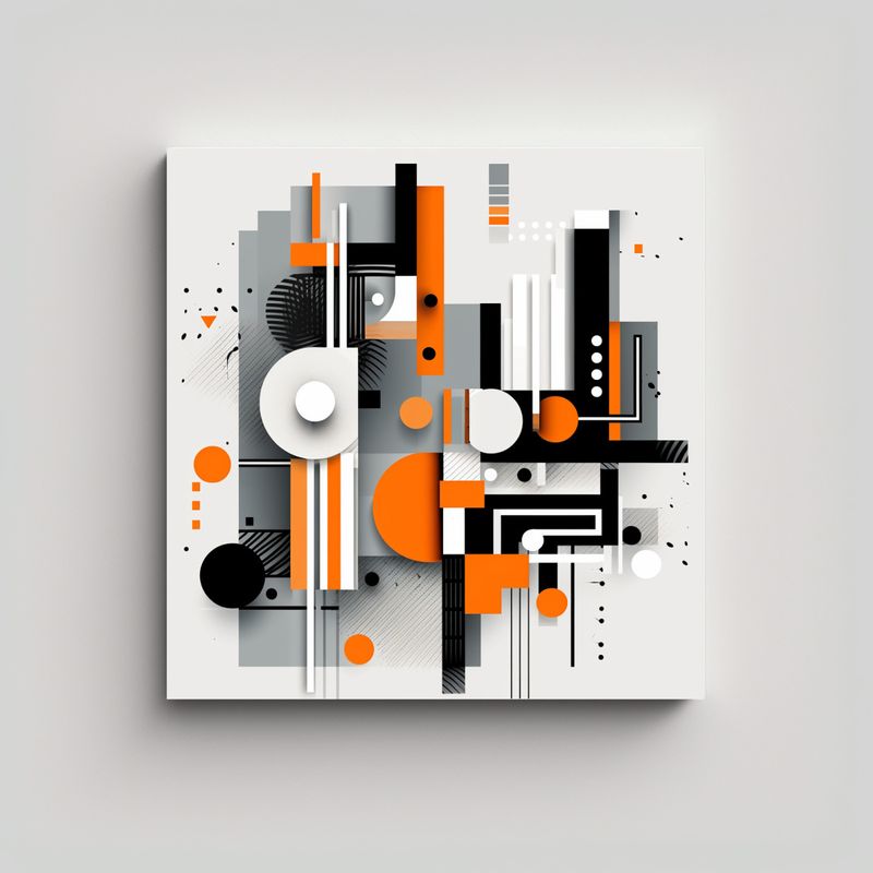 GENERICO - Cuadro Abstracto Digital De Inspiración Profunda 70x70 Cm