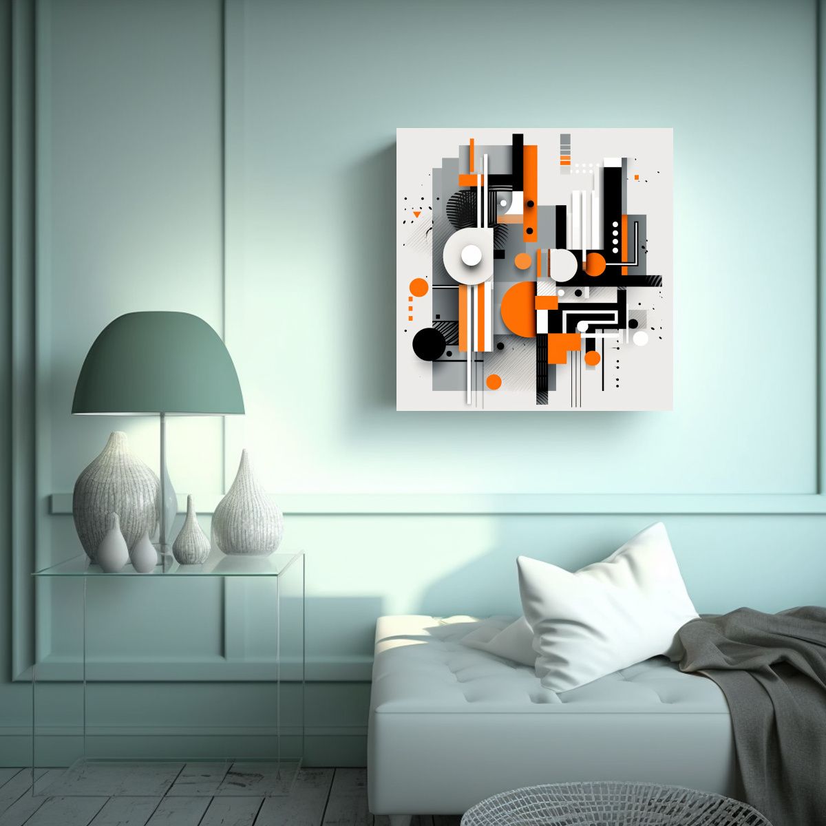 GENERICO - Cuadro Abstracto Digital De Inspiración Profunda 60x60 Cm