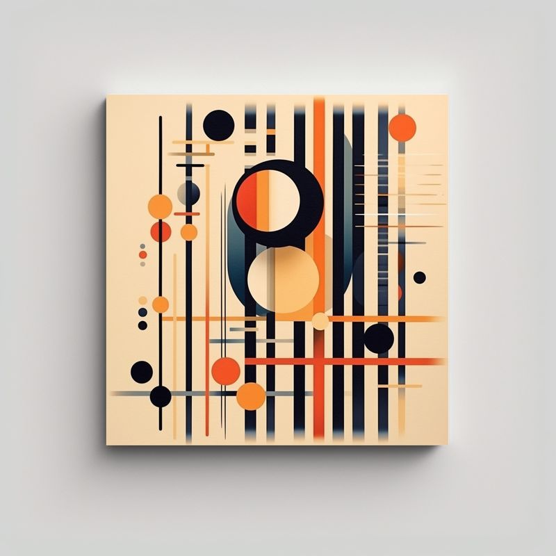 GENERICO - Cuadro Acuarela Minimalista Arte Lineal Decorativo 80x80 Cm