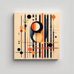 GENERICO - Cuadro Acuarela Minimalista Arte Lineal Decorativo 80x80 Cm