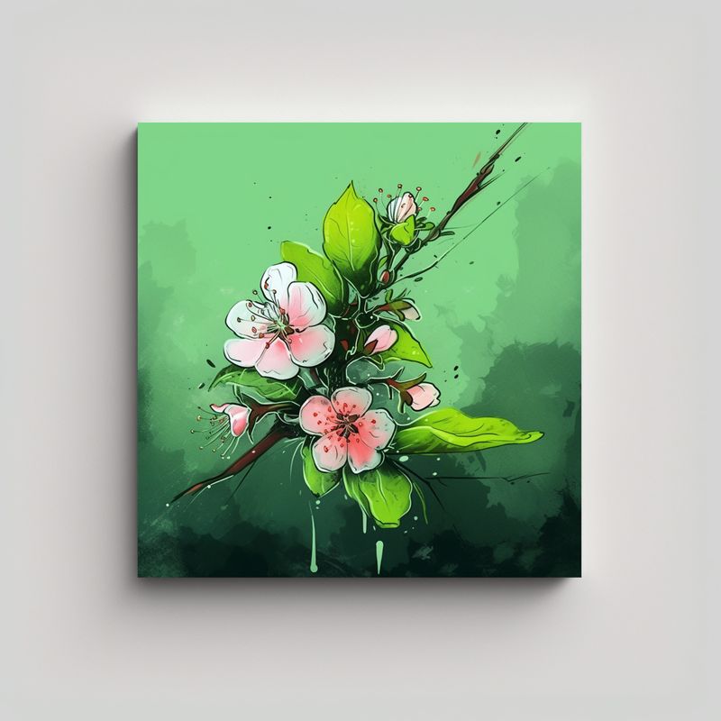 GENERICO - Cuadros De Diseño Exuberante De Arte Fine Un 90x90 Cm