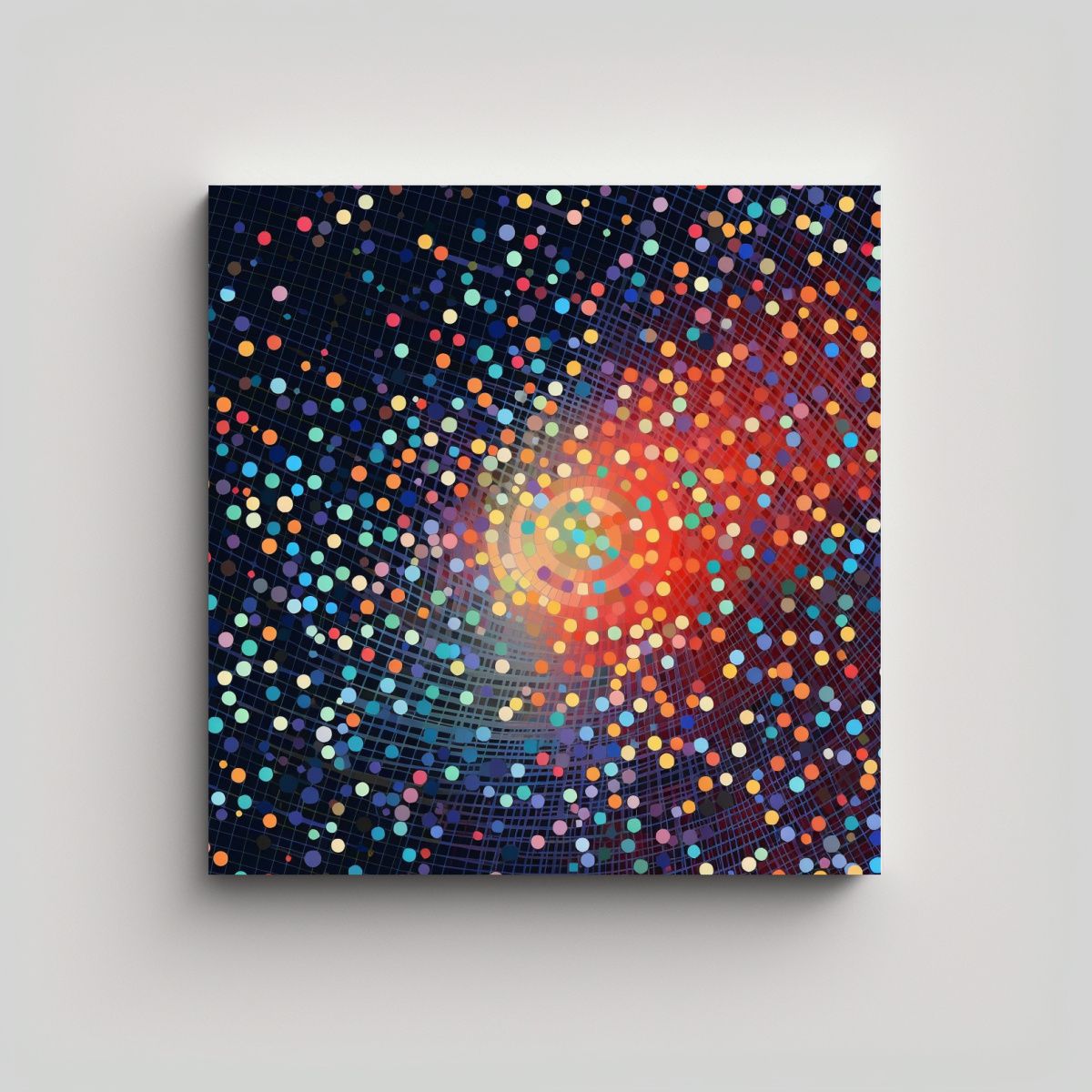 GENERICO - Cuadro Acuarela Inspiración Tela Bastidor 80x80 Cm