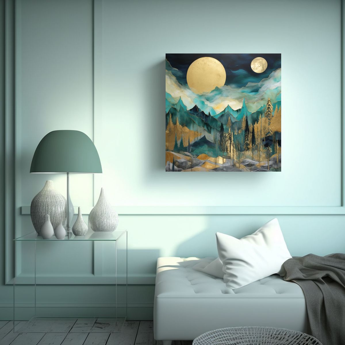 GENERICO - Pintura Decorativa De Paisaje Abstracto De 60x60 Cm