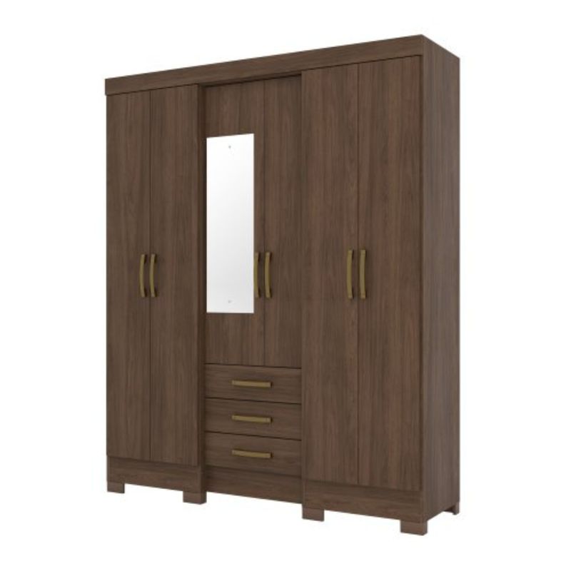 GENERICO - Closet 6 puertas castaño Henn