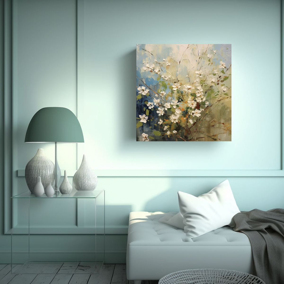 GENERICO - Cuadro Decorativo Alegre Con Flor De Sauco Para 70x70 Cm