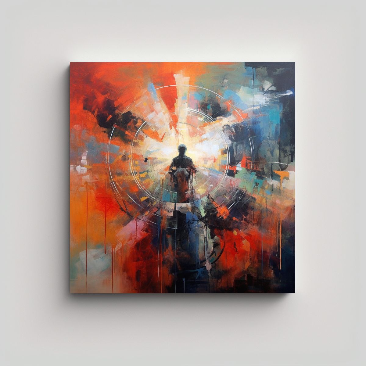 GENERICO - Lienzo De Tela Abstracto Con Temática Llamativa 50x50 Cm