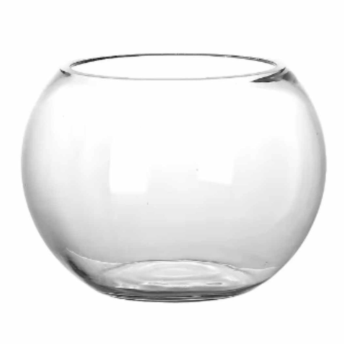 ALLEGRA - Florero Acuario Pecera Redondo Vidrio 15cm