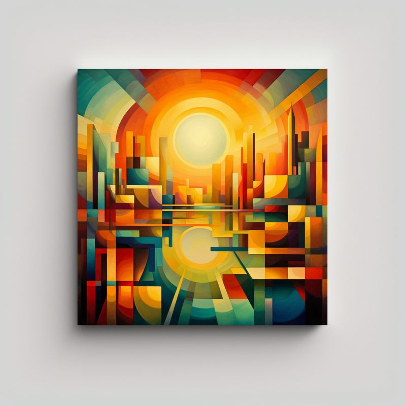 GENERICO - Pintura Decorativa Arte Concepto: Obra Maestra 70x70 Cm