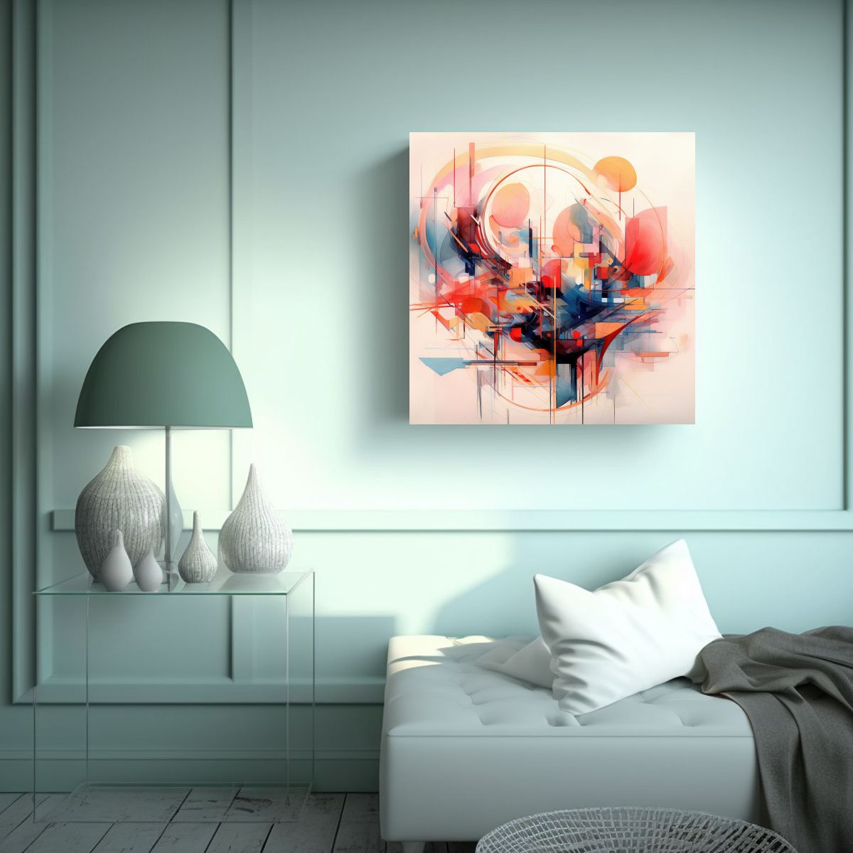 GENERICO - Cuadro Mural Cuadro Arquitectónica Con 60x60 Cm