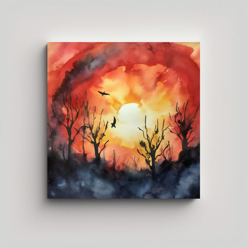 GENERICO - Pintura En Bastidor Con Patrón De Intensa 70x70 Cm