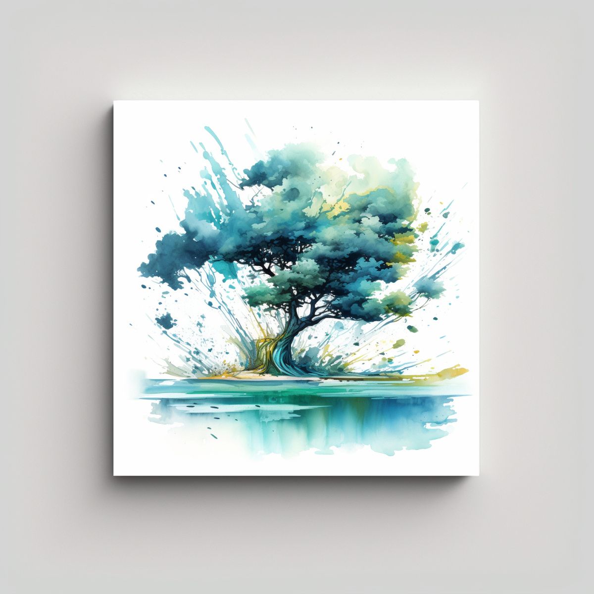 GENERICO - Pintura Abstracta De Composición Ilustrativa Con 70x70 Cm