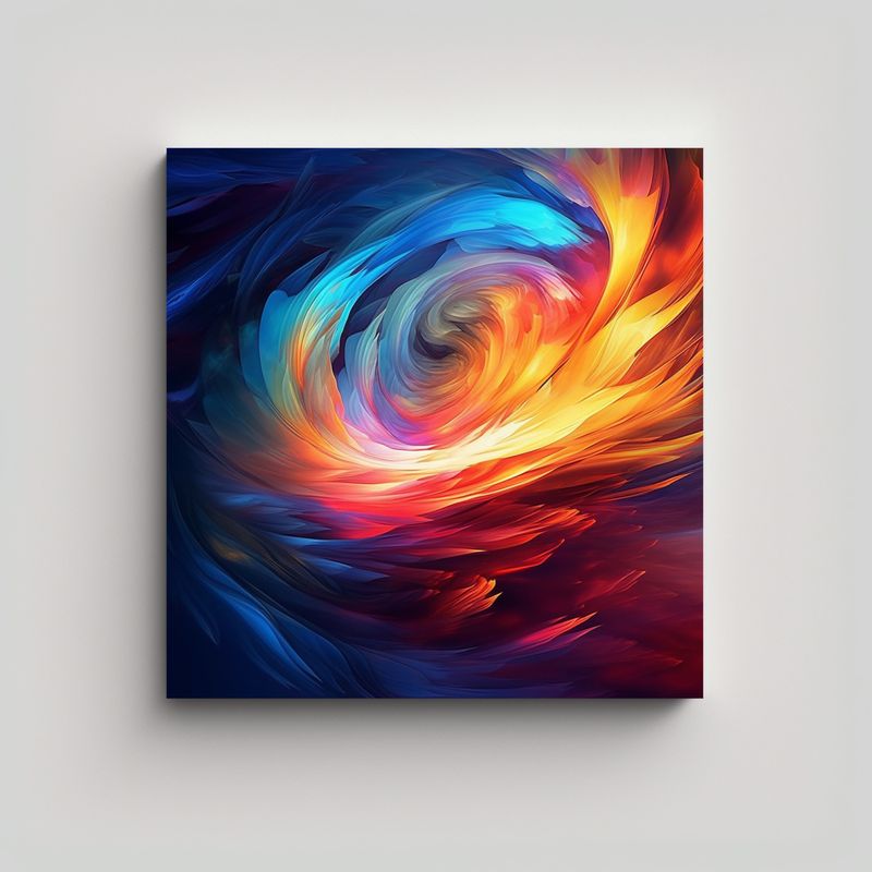 GENERICO - Arte De Pared Composición Dinámica Con Tema De 80x80 Cm