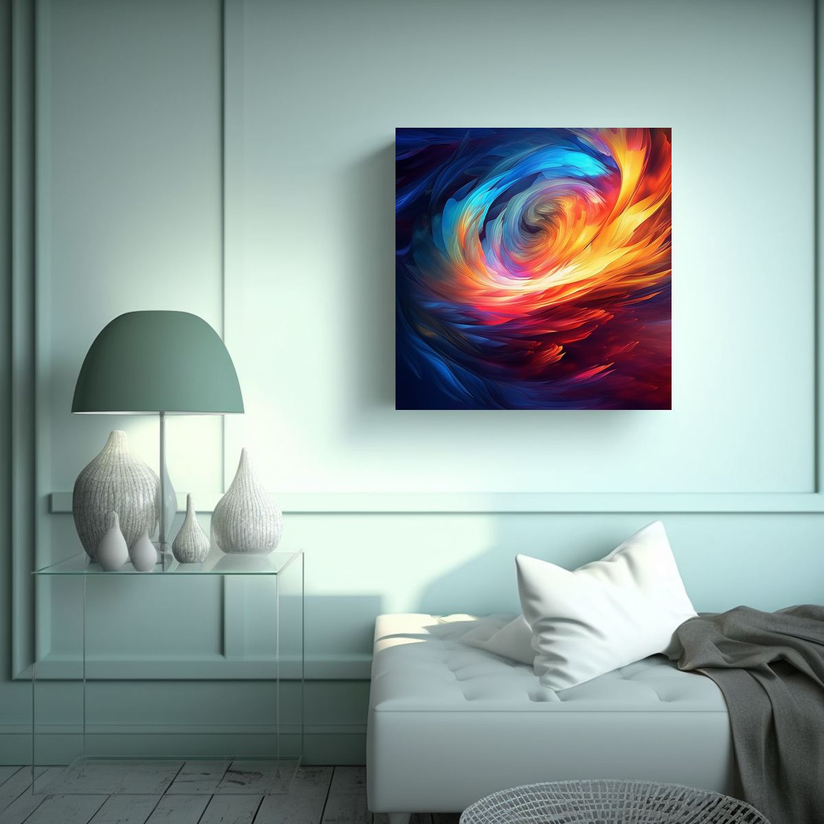 GENERICO - Arte De Pared Composición Dinámica Con Tema De 80x80 Cm