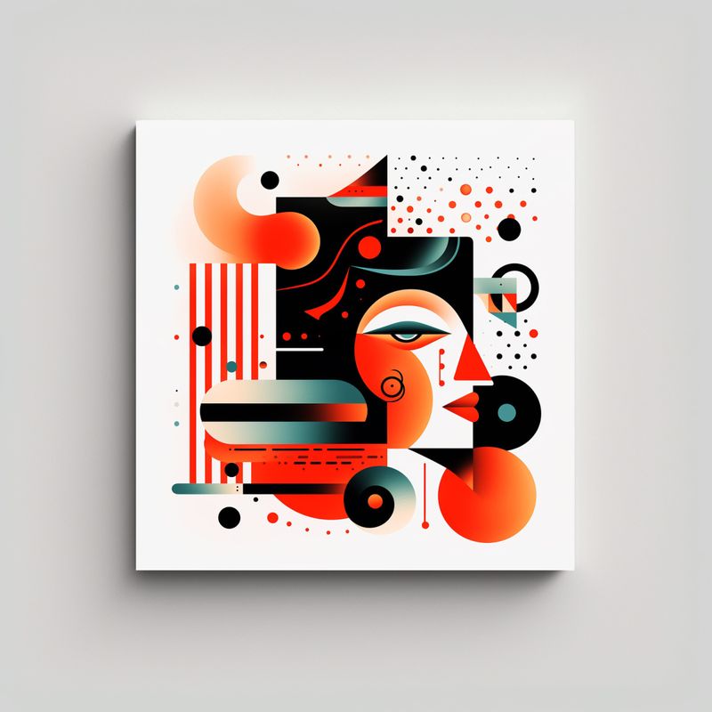 GENERICO - Cuadro Abstracto De Impacto Visual En Movimiento, 90x90 Cm