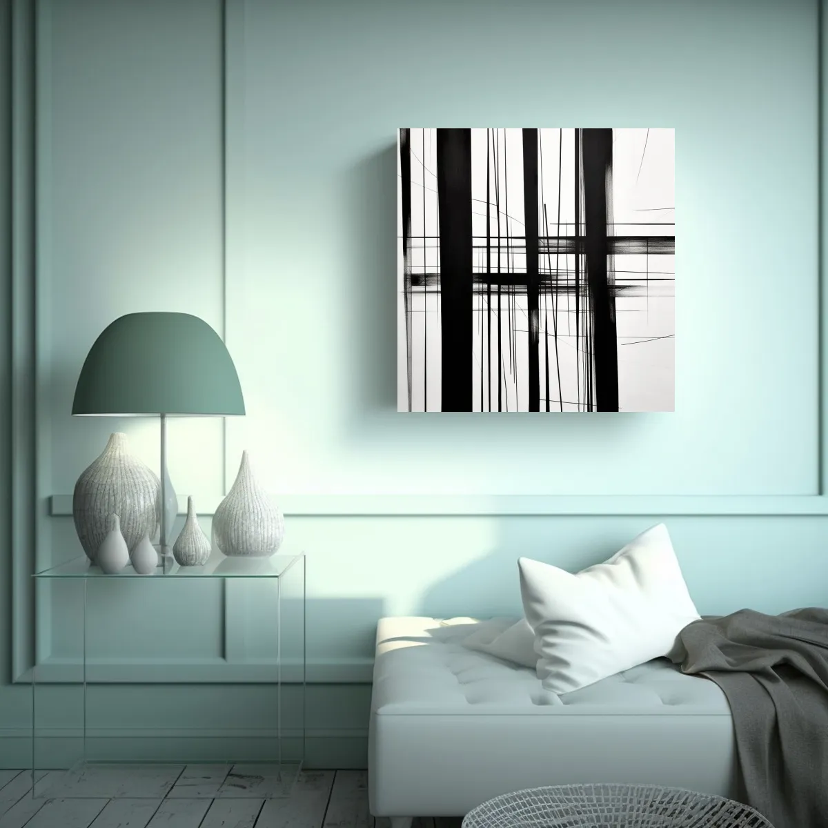 GENERICO - Lienzo Decorativo Estilo Minimalista Con Pintura 70x70 Cm