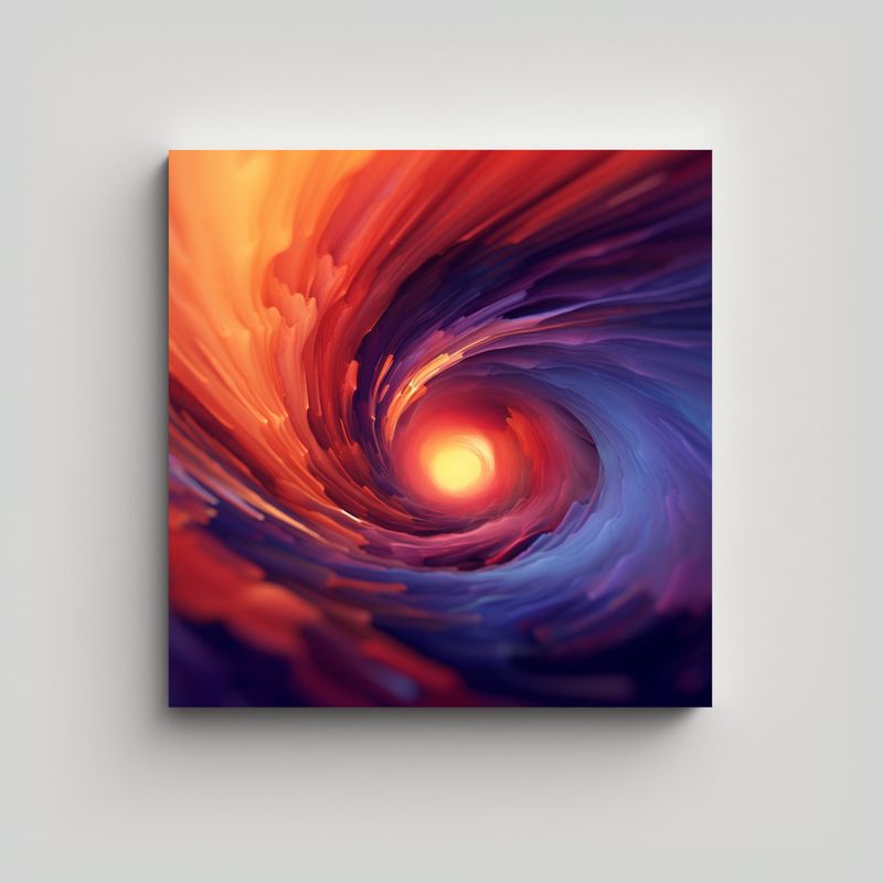 GENERICO - Pintura Abstracta Colores Vibrantes En Cuadro 1 80x80 Cm