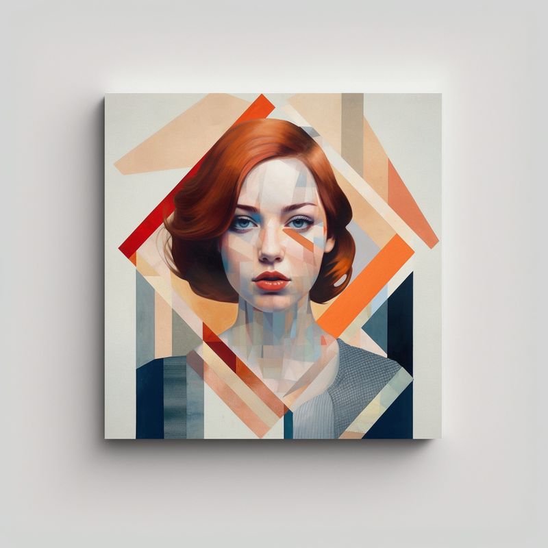 GENERICO - Cuadros De Pared De Retratos De Superposición 60x60 Cm