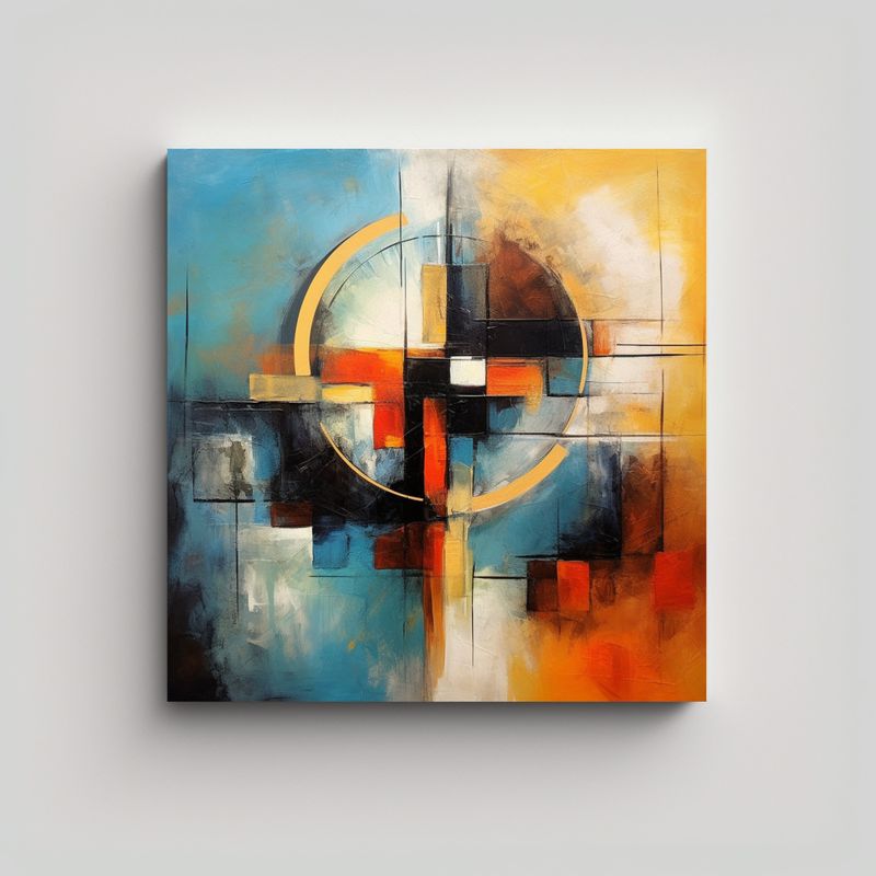 GENERICO - Pintura Abstracta Adorable Del Crucifijo Con 50x50 Cm