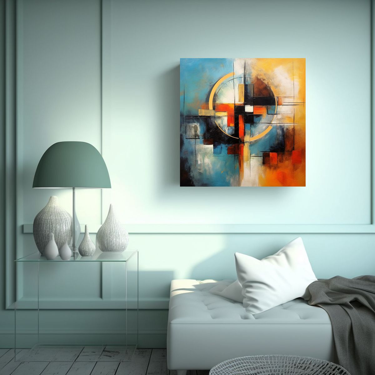 GENERICO - Pintura Abstracta Adorable Del Crucifijo Con 50x50 Cm