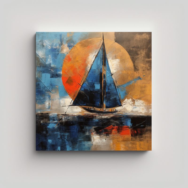 GENERICO - Pintura Arte Forma Combinación Inspirada En 70x70 Cm